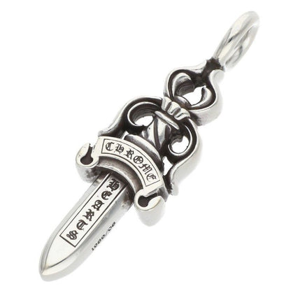 Chrome Hearts Double Dagger Pendant Silver Necklace
