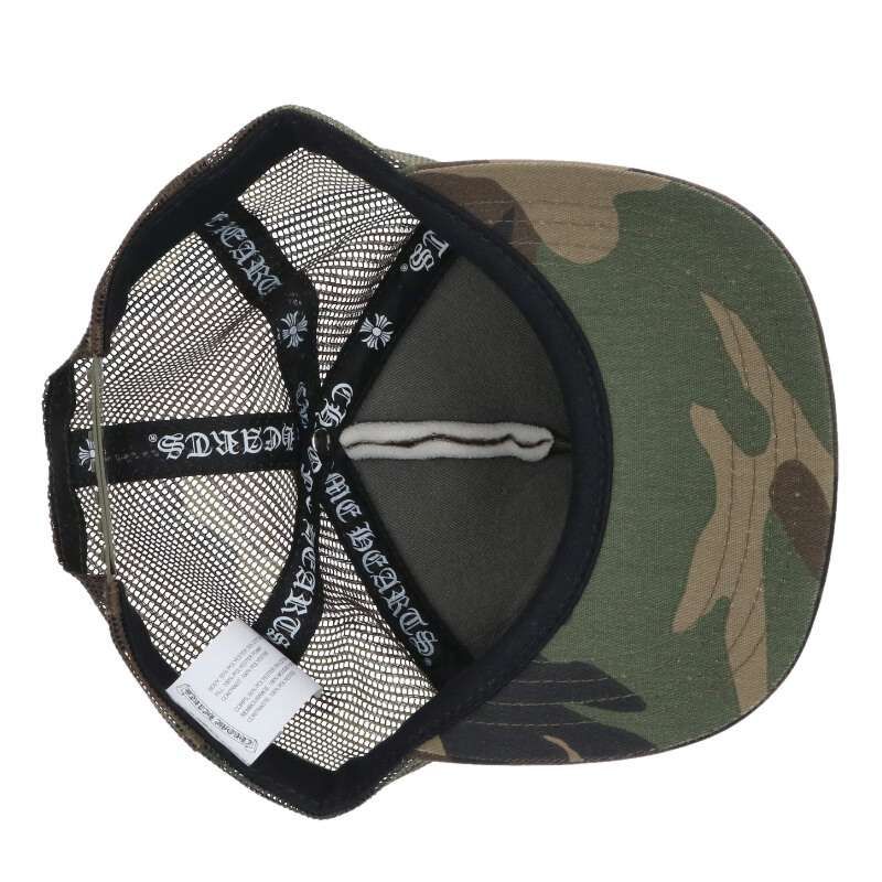 Chrome Hearts Trucker Cap CH Patch Cross Ball Camouflage Mesh Hat — view 3
