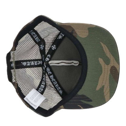 Chrome Hearts Trucker Cap CH Patch Cross Ball Camouflage Mesh Hat — view 3
