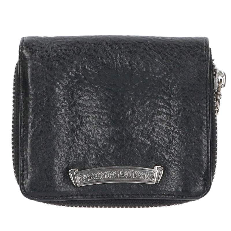 Chrome Hearts SQ Zip Bill Square Zip Round Zip Leather Wallet