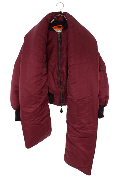 Balenciaga Scarf Docking Cropped Bomber Jacket 36