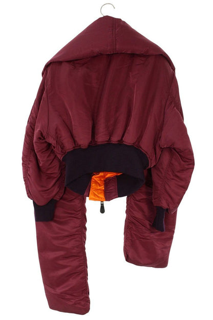 Balenciaga Scarf Docking Cropped Bomber Jacket 36 — view 2