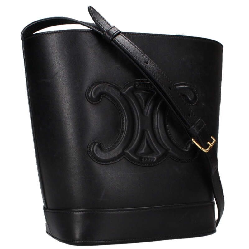 Celine Small Bucket Triomphe Leather Shoulder Bag