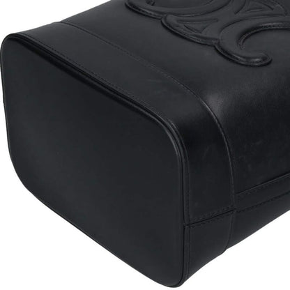 Celine Small Bucket Triomphe Leather Shoulder Bag — view 4