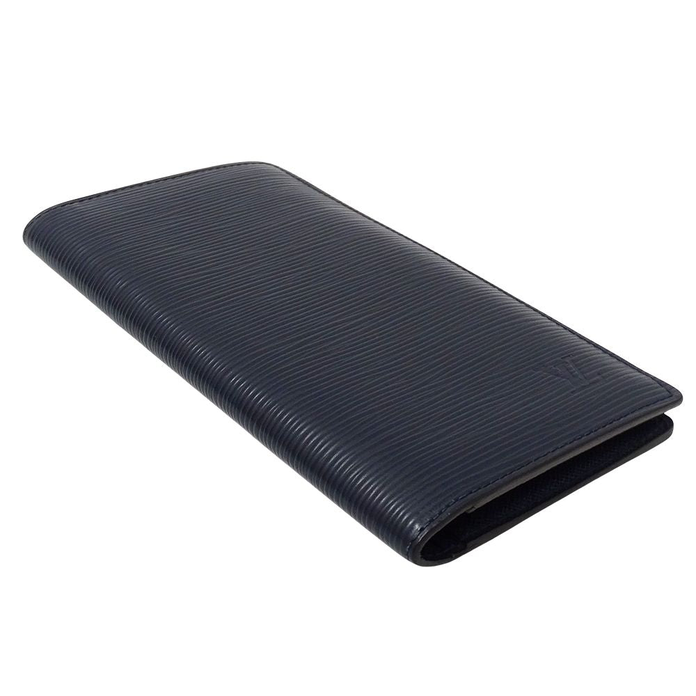 Louis Vuitton Wallet Epi Portefeuille Brazza Blue Marine Bifold — view 3