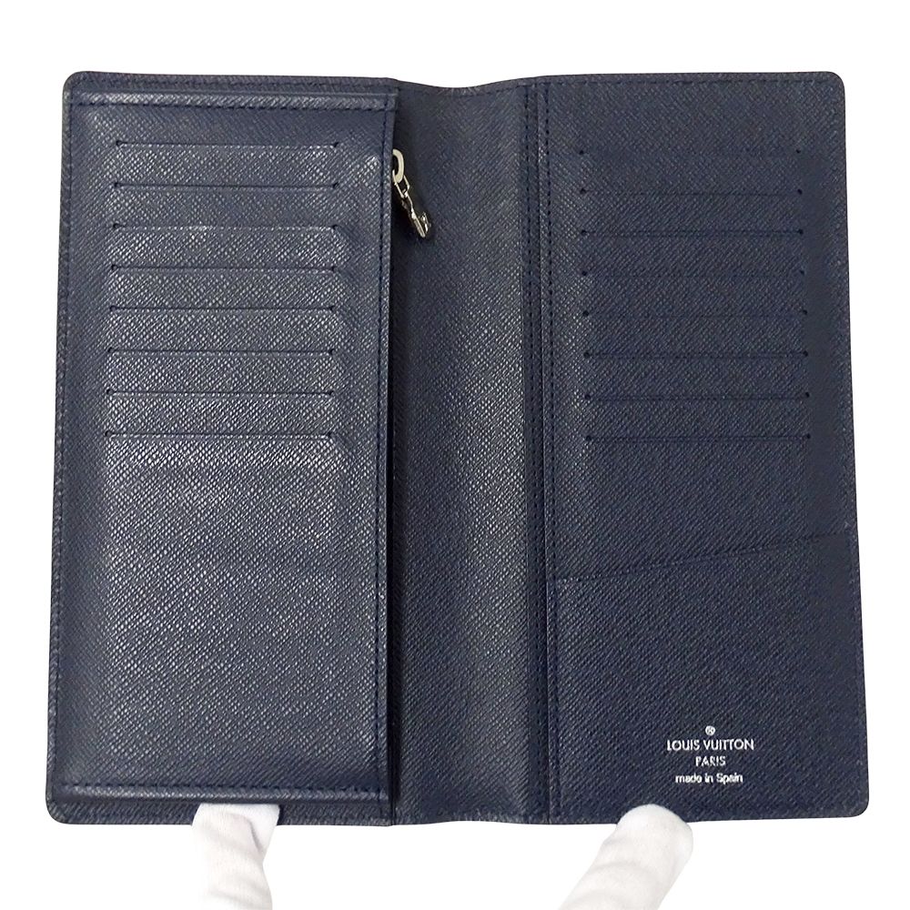 Louis Vuitton Wallet Epi Portefeuille Brazza Blue Marine Bifold — view 4