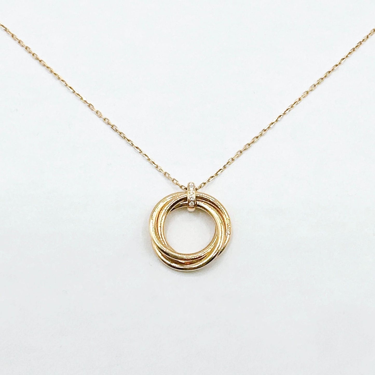 Cartier Trinity Diamond Pink Gold Necklace 42 cm — view 7