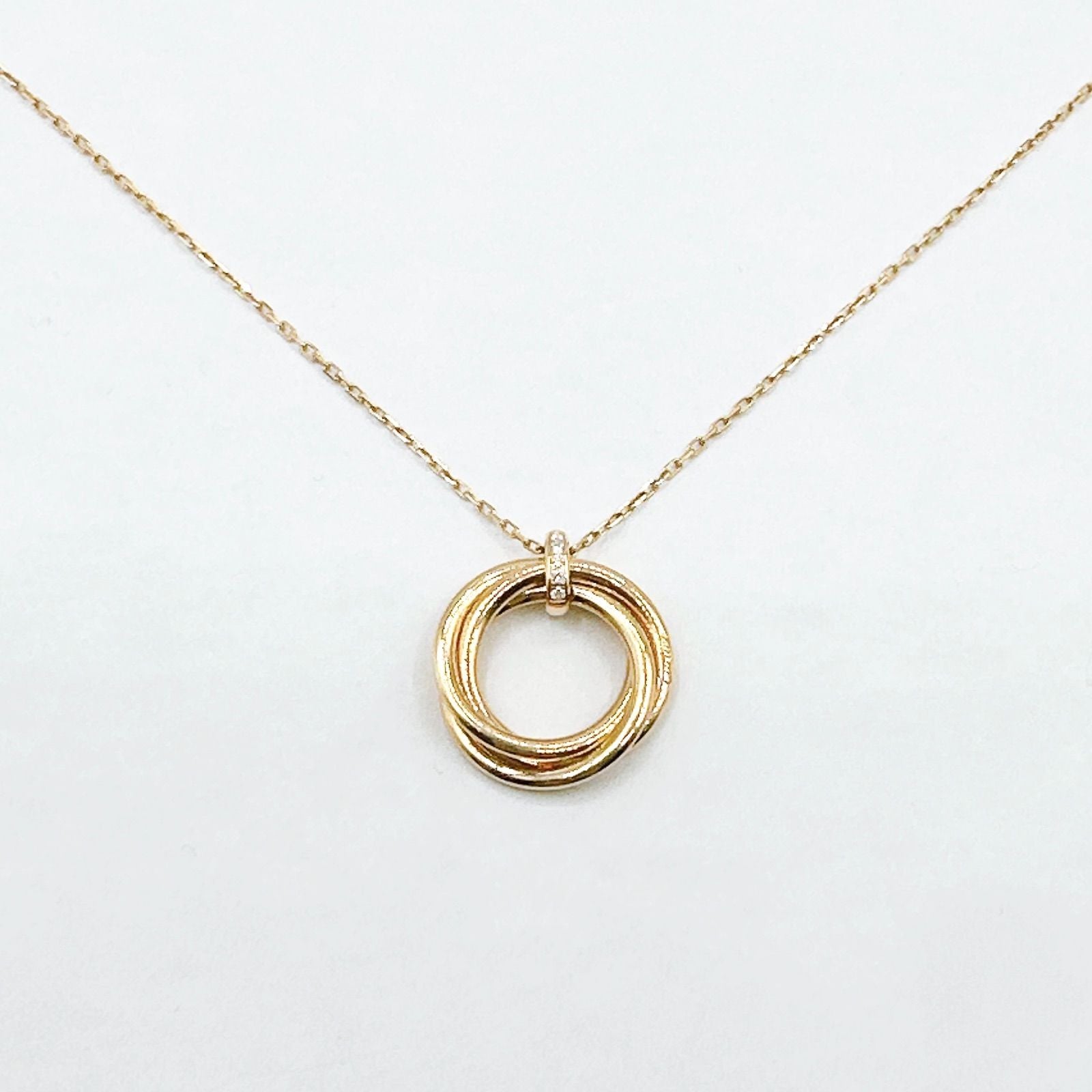 Cartier Trinity Diamond Pink Gold Necklace 42 cm — view 7