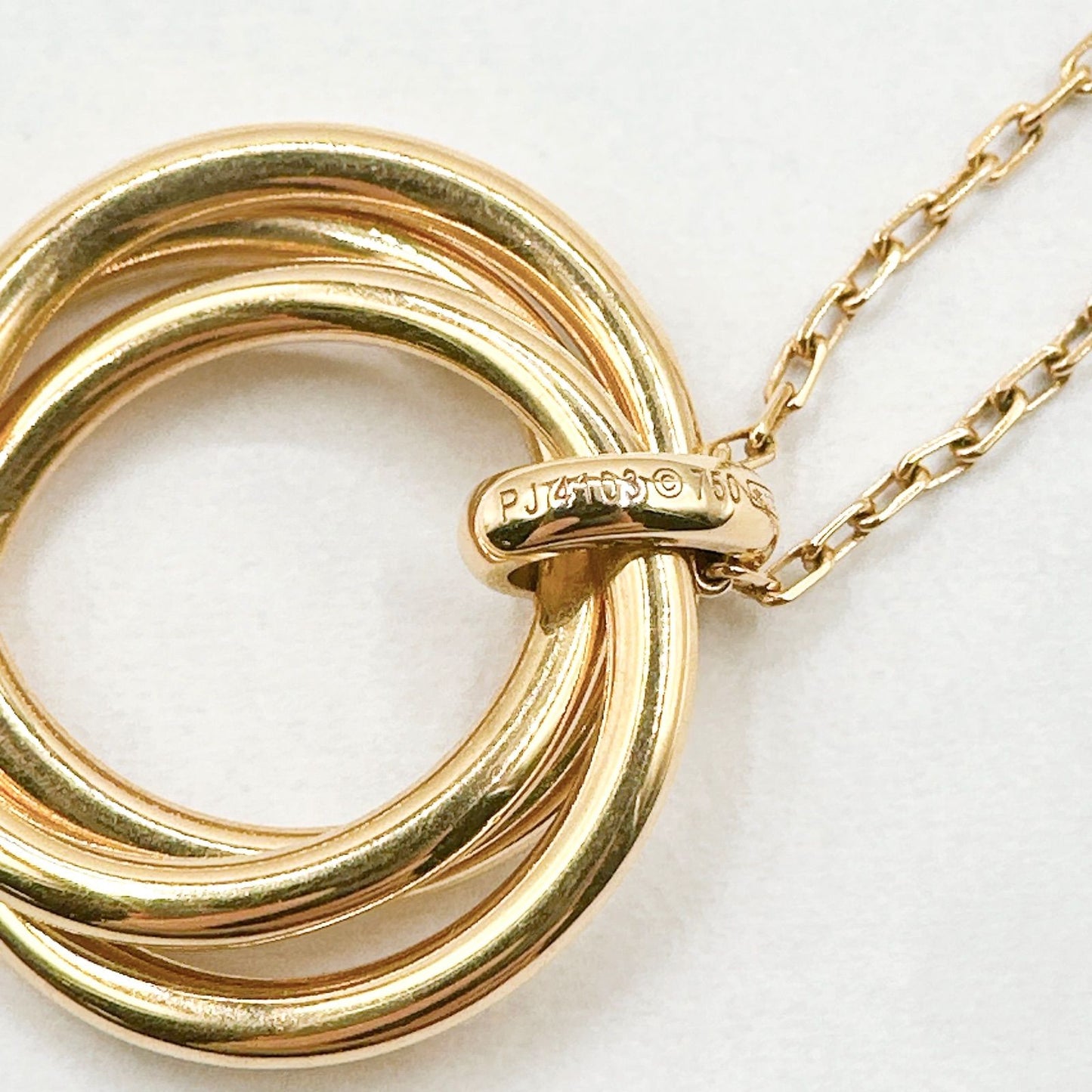Cartier Trinity Diamond Pink Gold Necklace 42 cm — view 3
