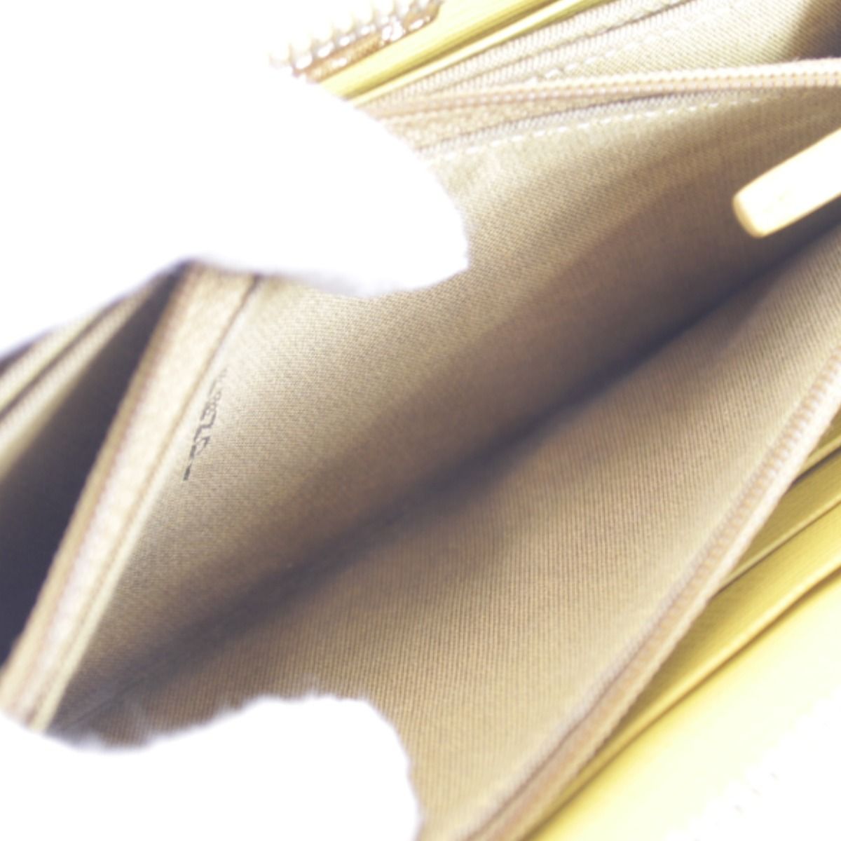 Fendi Zucca Zip Around Boxed Wallet Leather Yellow Brown — view 8
