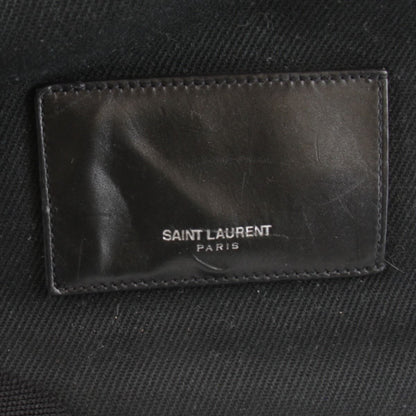 Saint Laurent Yves Studded Backpack Cotton Canvas Black — view 8
