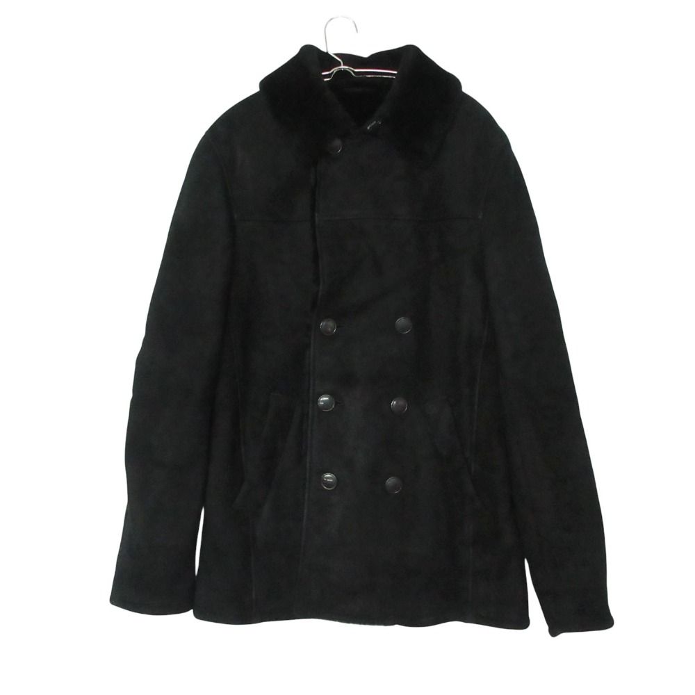 Bottega Veneta Coat Lambskin Sheep Leather Shearling Black