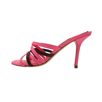 Louis Vuitton Sandals Monogram Strap Pin Heels Mules Shoes Pink