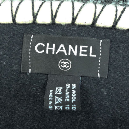 Chanel Big CC Logo Throw Wool Cashmere Blend Reversible 185 140 cm Ivory Blanket — view 4