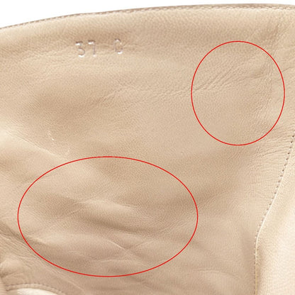 Celine Boots Suede Nubuck Side Zip Short High Heels Beige 37c — view 8
