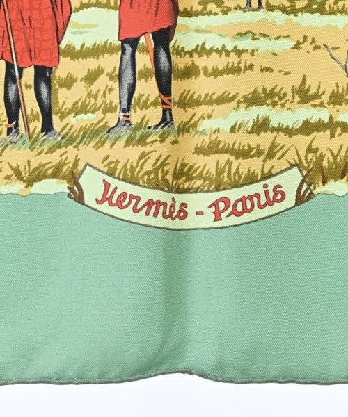 Hermes Bandana Scarf Green — view 4