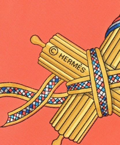 Hermes Bandana Scarf Orange — view 5