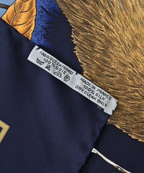 Hermes Bandana Scarf Navy — view 9