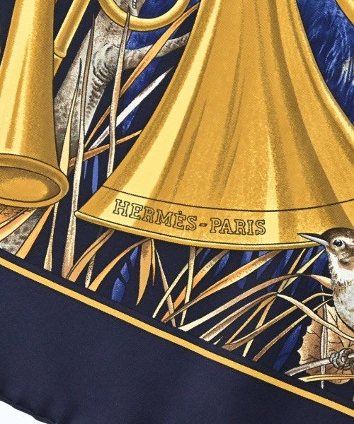 Hermes Bandana Scarf Navy — view 3