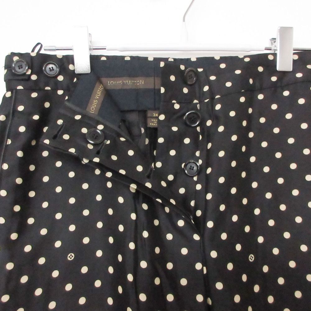 Louis Vuitton Pants Dot Monogram Flower Straight Black — view 5