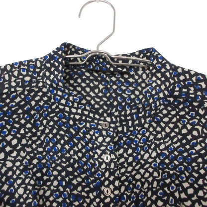 Louis Vuitton Blouse Silk All Over Pattern Shirt Top Long Sleeve Puff Navy — view 6