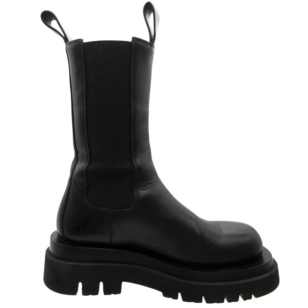 Bottega Veneta Boots Leather Lug Chelsea Side Gore Long Black — view 2