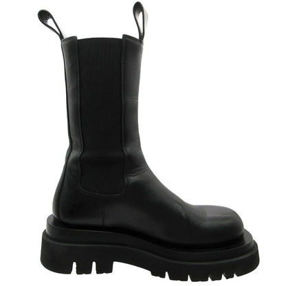 Bottega Veneta Boots Leather Lug Chelsea Side Gore Long Black — view 2