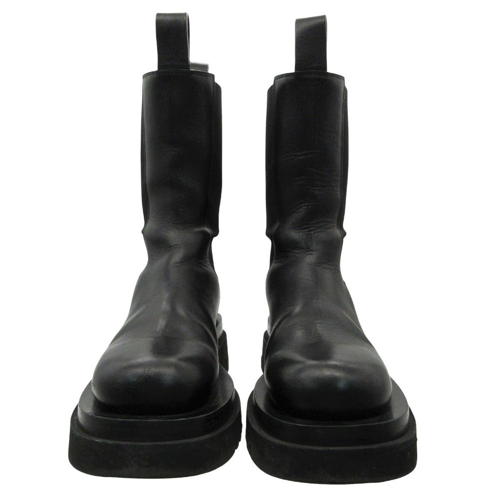 Bottega Veneta Boots Leather Lug Chelsea Side Gore Long Black — view 4