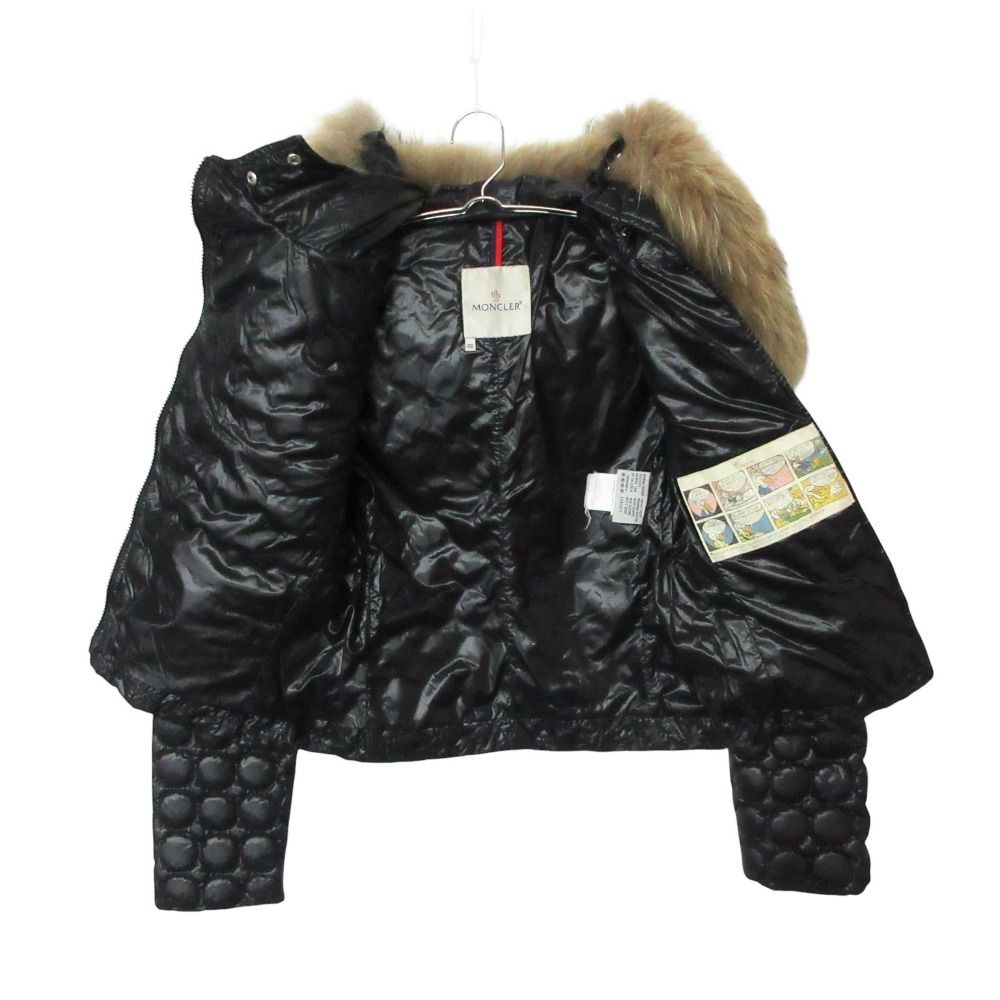 Moncler Down Jacket Success Quilted Detachable Fur Hooded Black — view 6