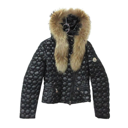 Moncler Down Jacket Success Quilted Detachable Fur Hooded Black