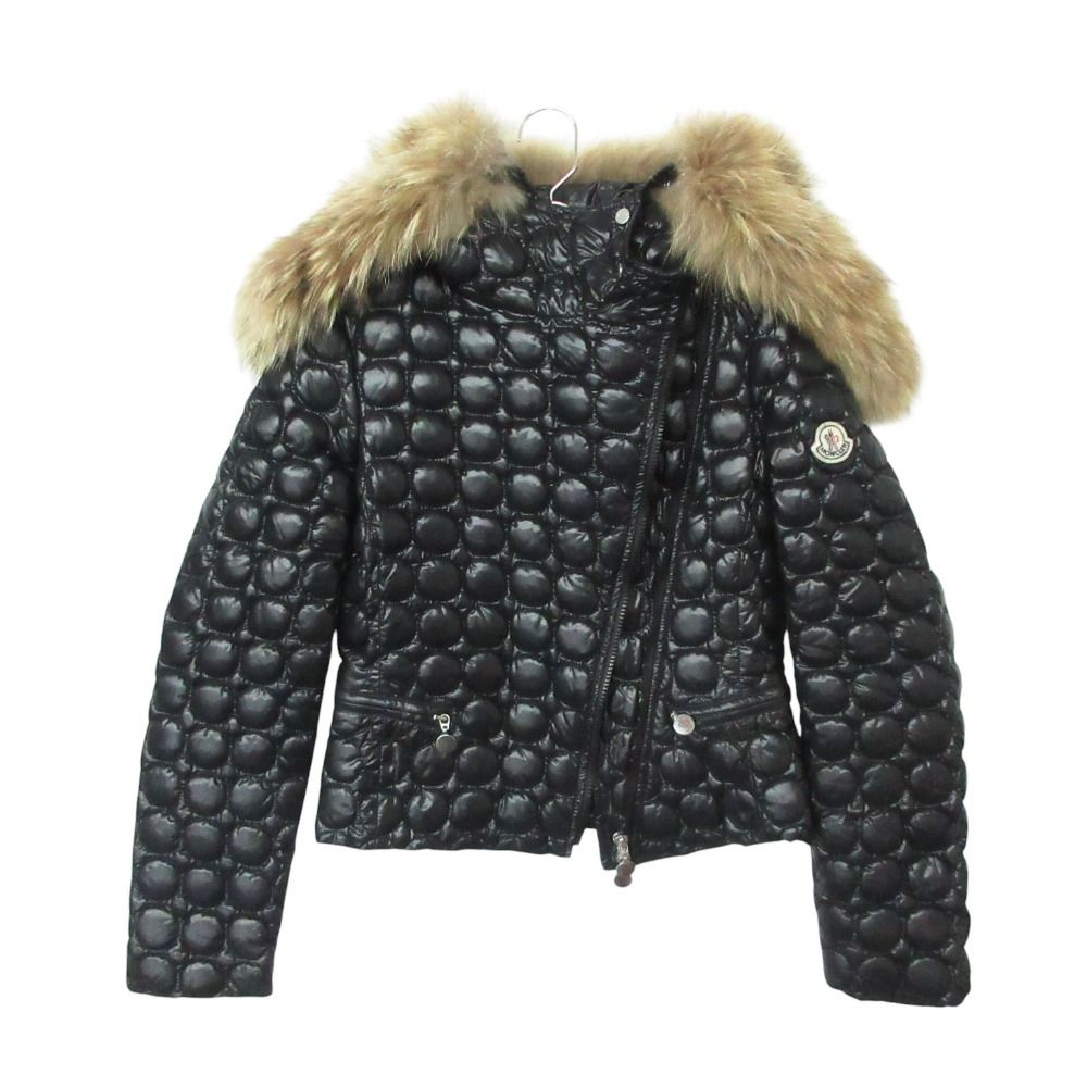 Moncler Down Jacket Success Quilted Detachable Fur Hooded Black — view 3