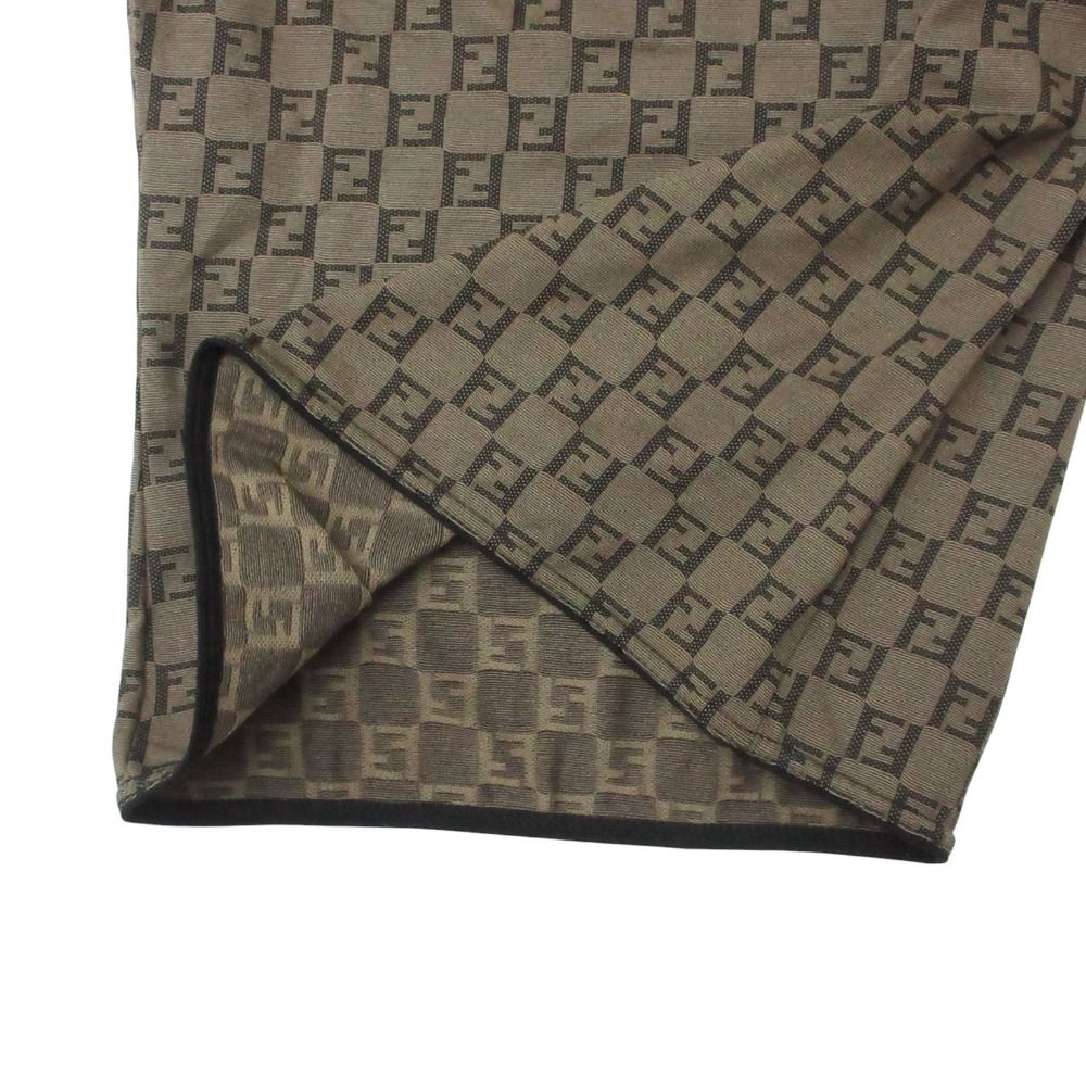 Fendi Top Zucca Pattern Allover Sleeveless Stretch Top Brown — view 5