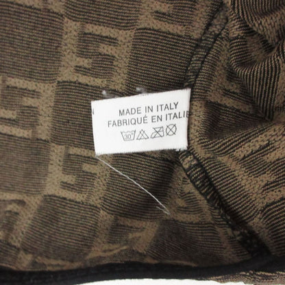 Fendi Top Zucca Pattern Allover Sleeveless Stretch Top Brown — view 6
