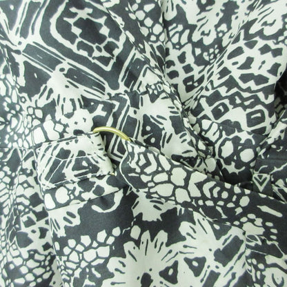 Saint Laurent Yves Dress All Over Pattern Silk 100% Geometric Deformation White — view 4
