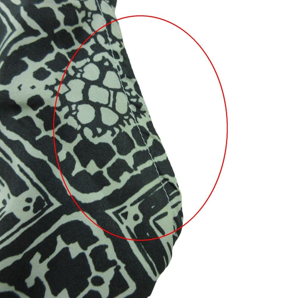 Saint Laurent Yves Dress All Over Pattern Silk 100% Geometric Deformation White — view 5
