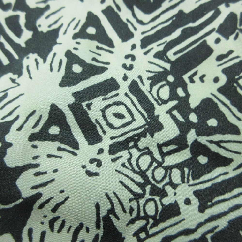 Saint Laurent Yves Dress All Over Pattern Silk 100% Geometric Deformation White — view 8