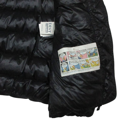 Moncler Down Jacket Nylon Front Zip High Neck Embroidery Logo Navy — view 6