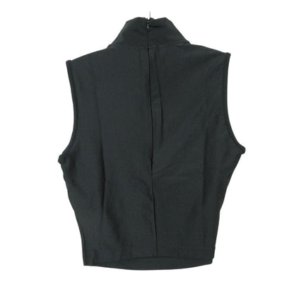 Fendi Top Logo High Neck Stretch Top Sleeveless Y2k One Point Black — view 2