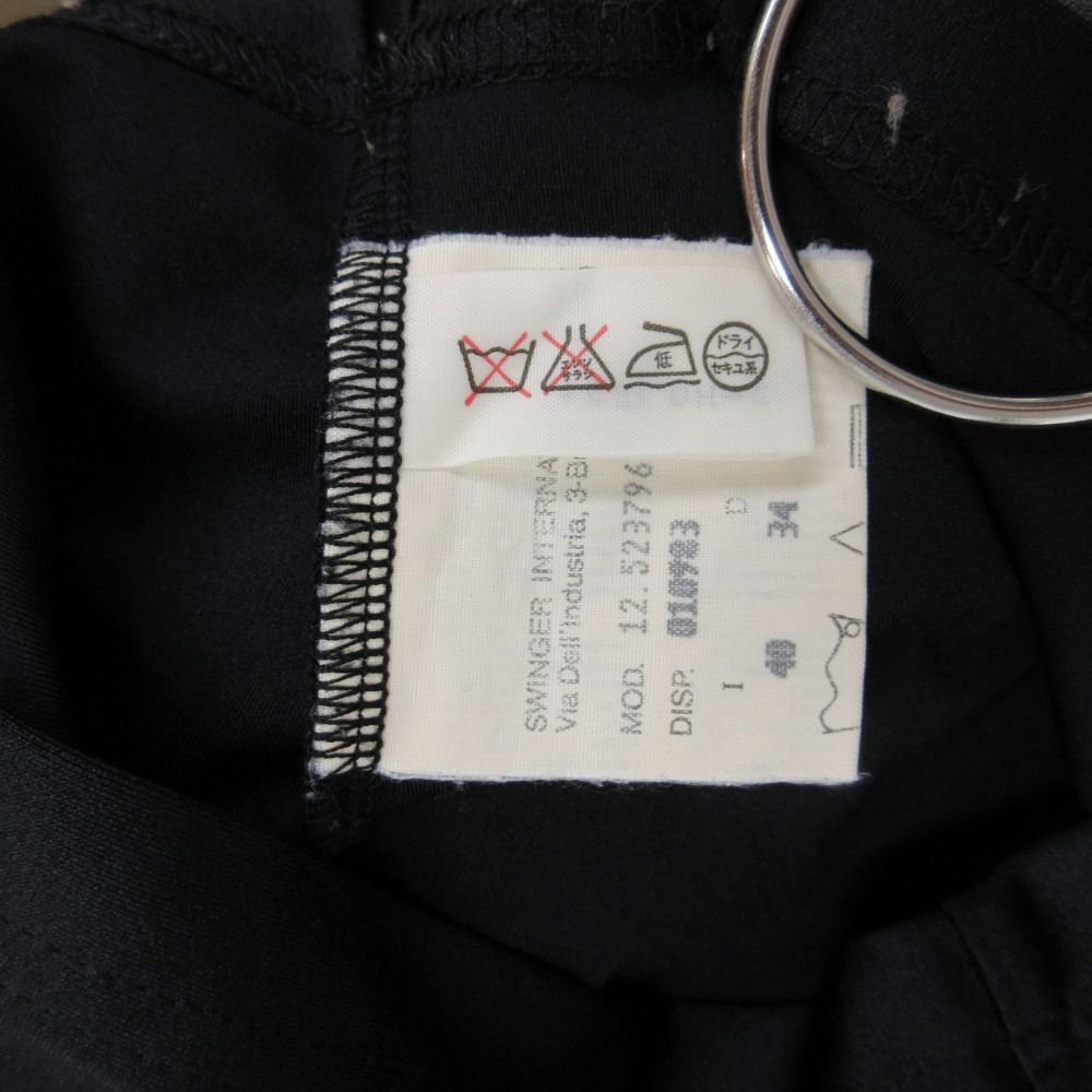 Fendi Top Logo High Neck Stretch Top Sleeveless Y2k One Point Black — view 6