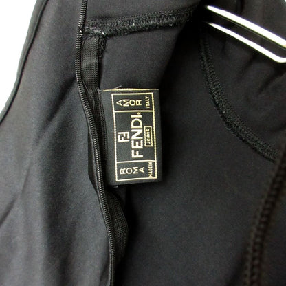 Fendi Top Logo High Neck Stretch Top Sleeveless Y2k One Point Black — view 4
