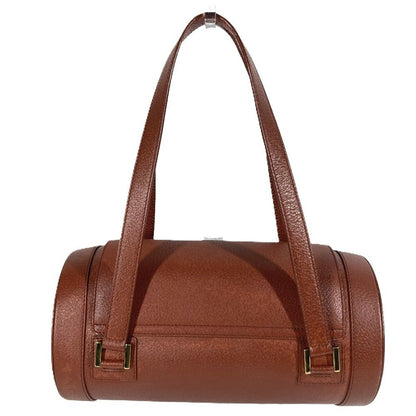 Bvlgari Shoulder Bag Logo Leather Brown — view 2