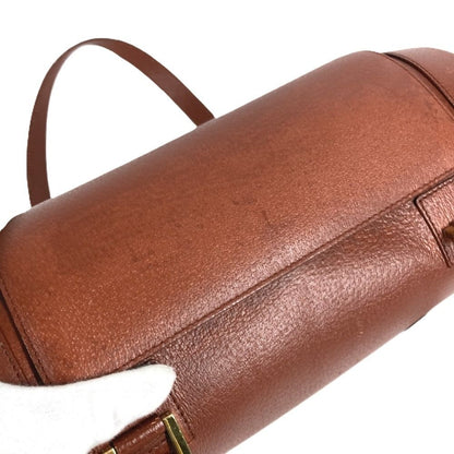 Bvlgari Shoulder Bag Logo Leather Brown — view 8