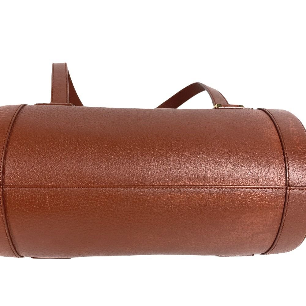 Bvlgari Shoulder Bag Logo Leather Brown — view 5