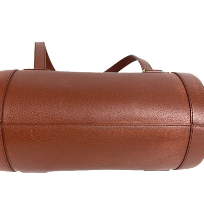 Bvlgari Shoulder Bag Logo Leather Brown — view 5