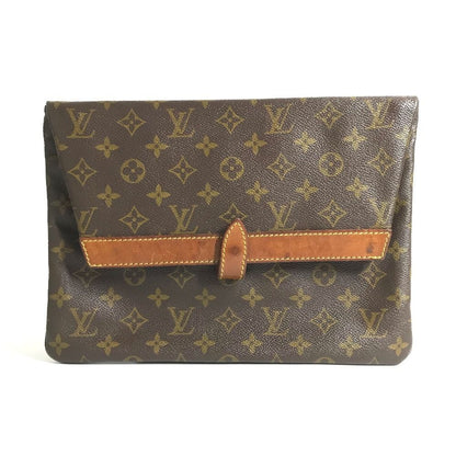 Louis Vuitton Clutch Pochette Prianto Monogram Canvas Brown