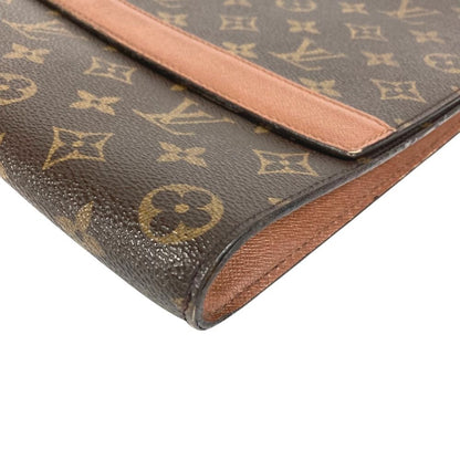 Louis Vuitton Clutch Porto Envelope Monogram Canvas Brown — view 6