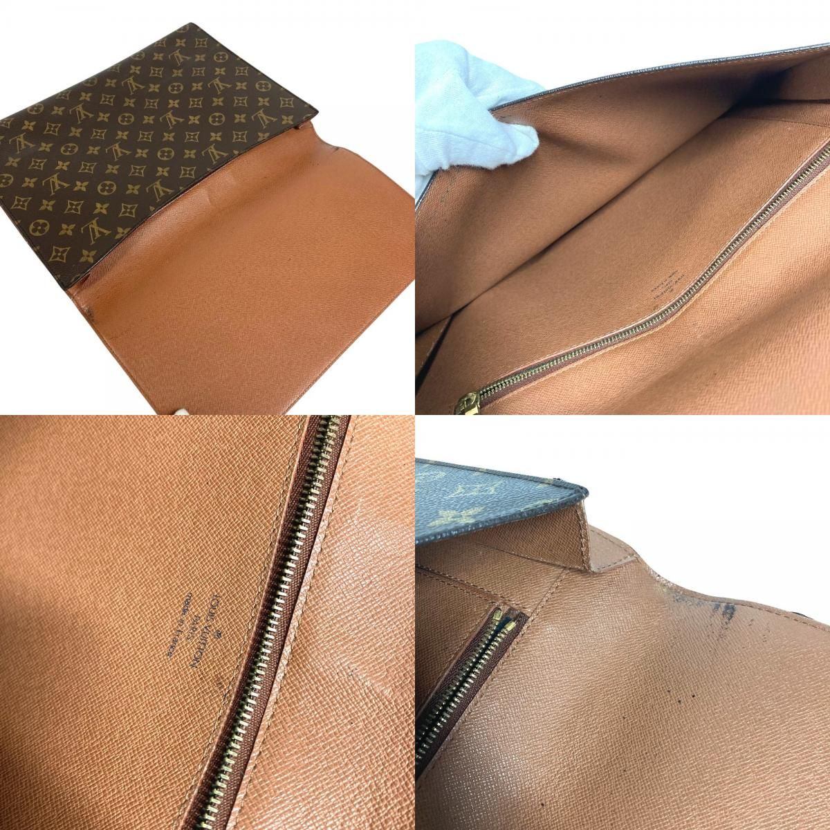 Louis Vuitton Clutch Porto Envelope Monogram Canvas Brown — view 8