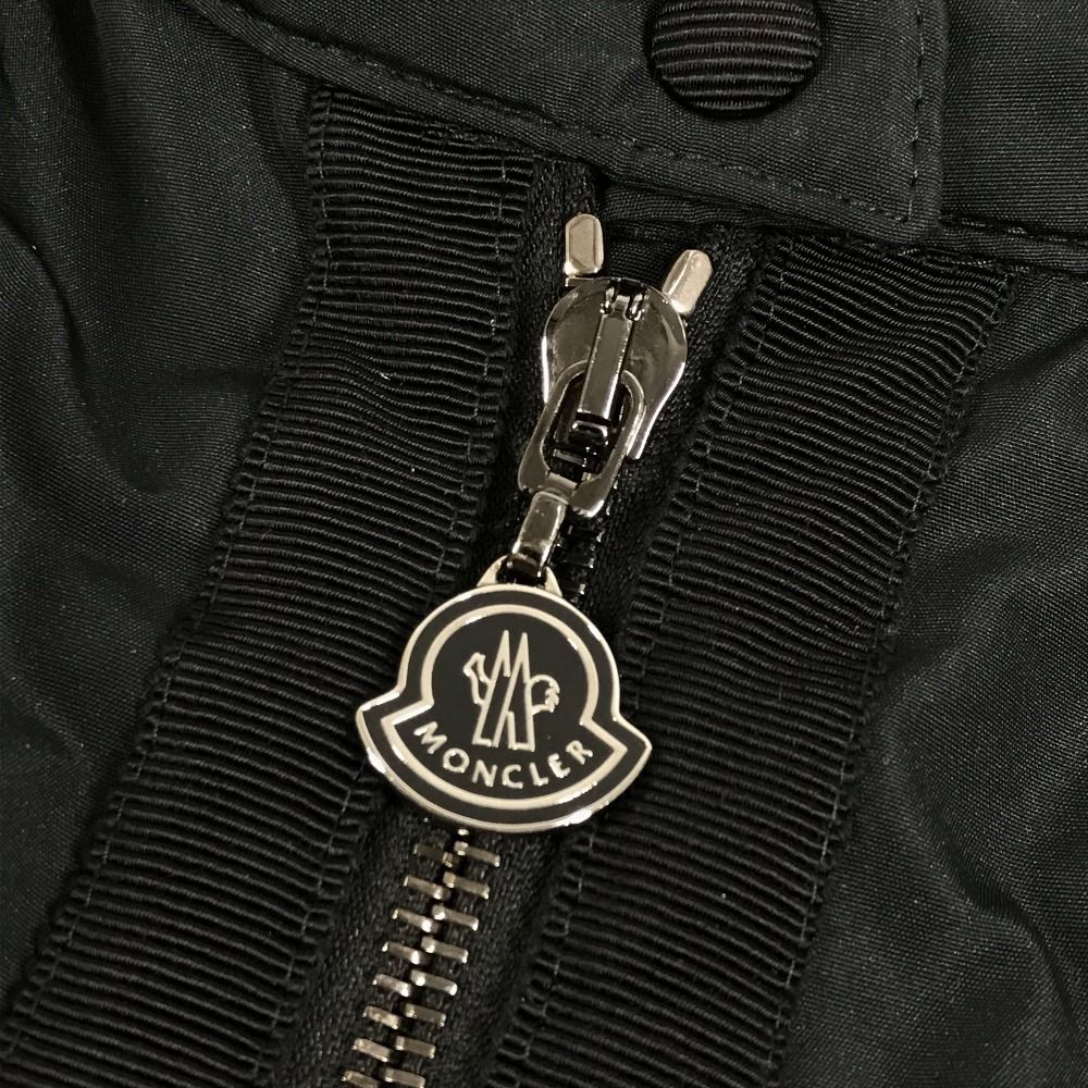 Moncler Down Jacket Coat Saissac Giubbotto Polyester Black — view 3