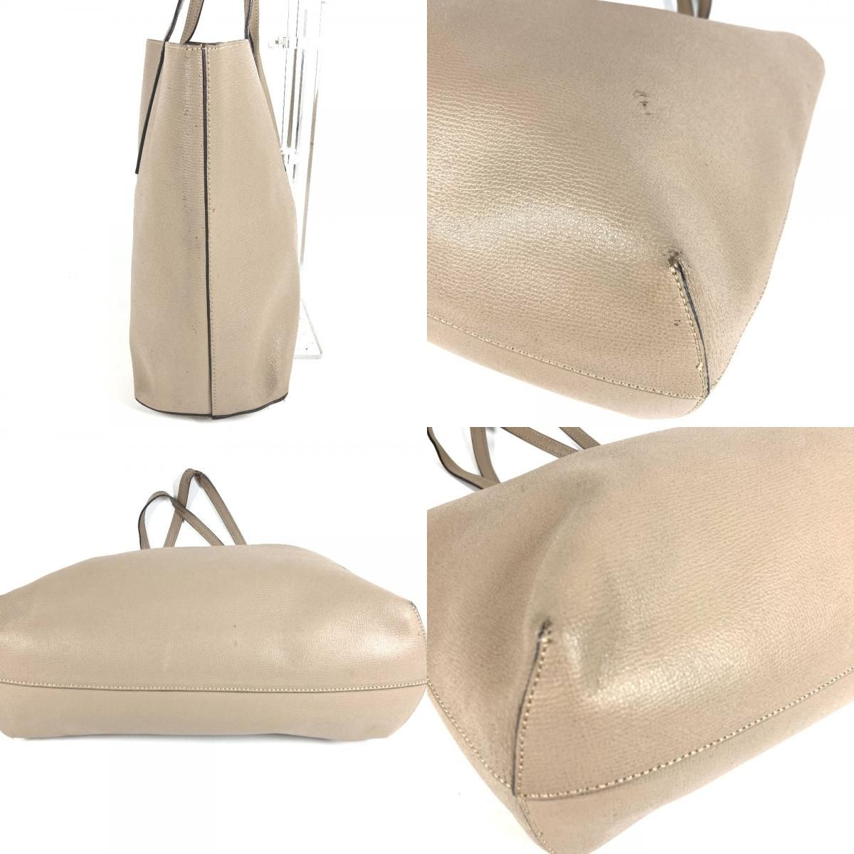 Fendi Shoulder Bag Logo F's Leather Beige — view 7