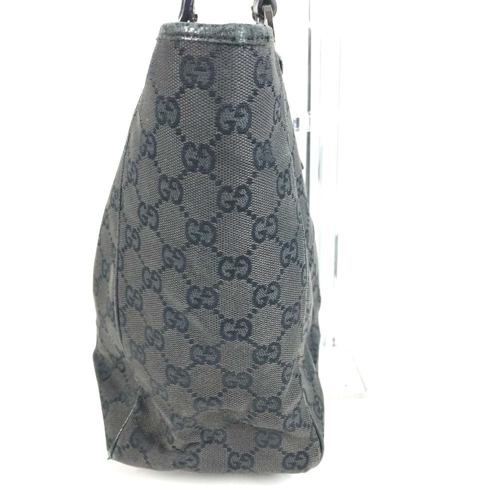 Gucci Shoulder Bag Logo GG Canvas Leather Black — view 2